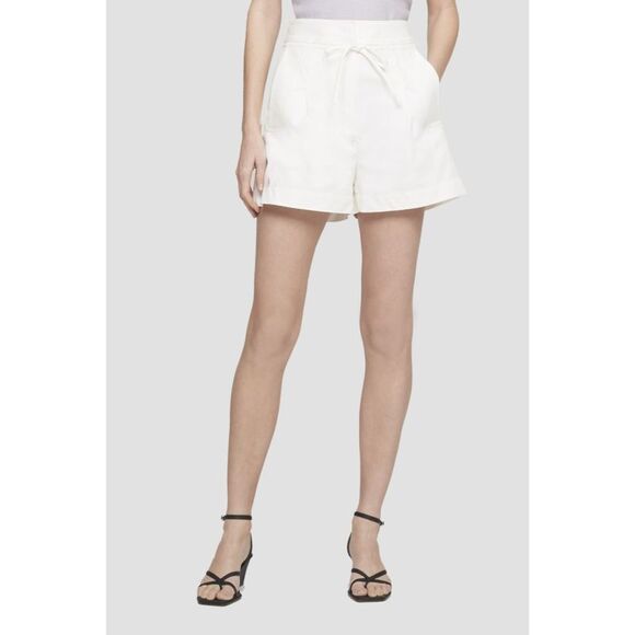 3.1 PHILLIP LIM Womens White Tie Waist Hook And Bar Closure High Waist Shorts 0